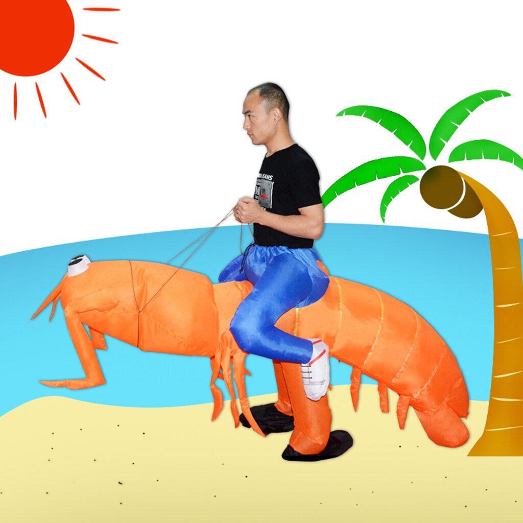 Déguisement de homard gonflable unisexe équitation crevettes déguisement