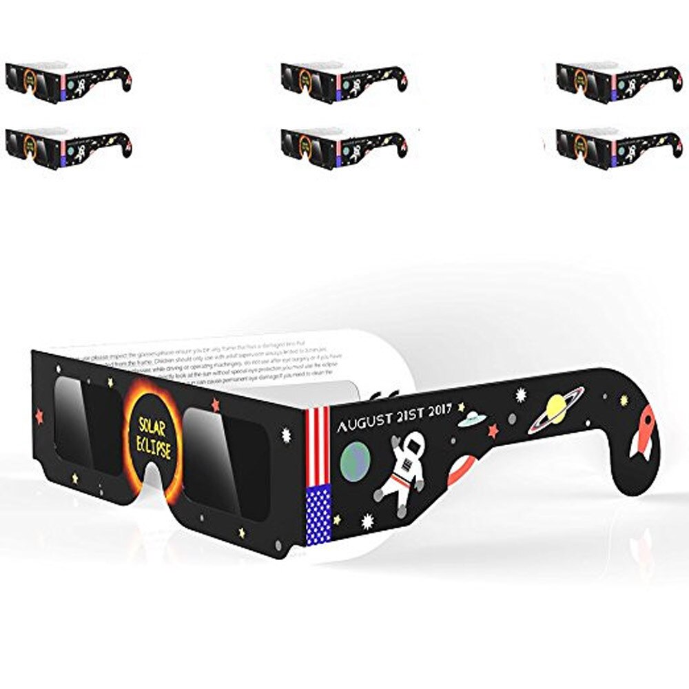 Compuda Gecertificeerd Veilig 3D Papier Zonsverduistering Bril Galaxy Editie Ce En Iso Standaard Bekijken Bril Grappig Speelgoed