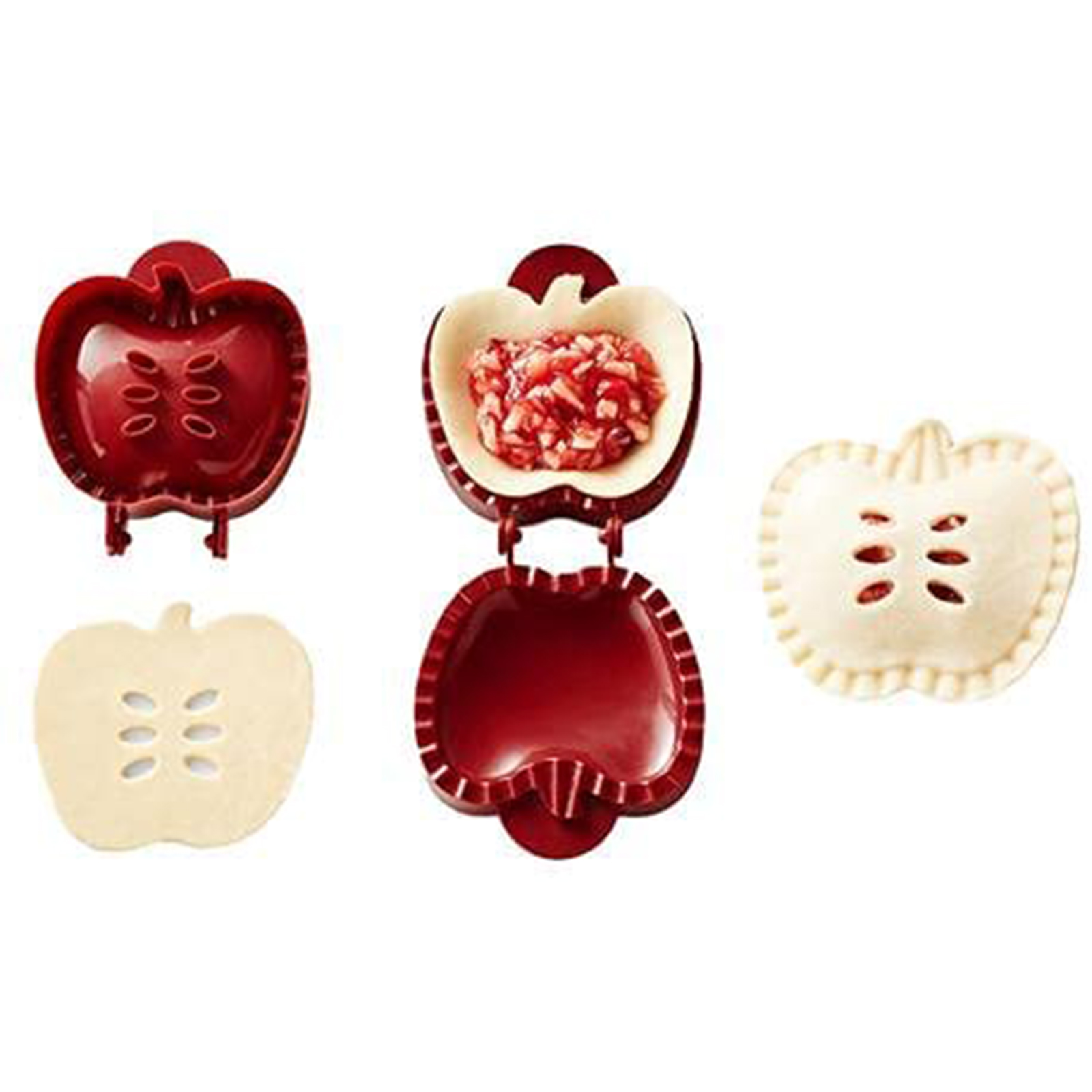 Juego de moldes de mano para pastel, cortadores de galletas con manzana, calabazas, forma de bellota, herramientas de molde para prensa de masa de Halloween