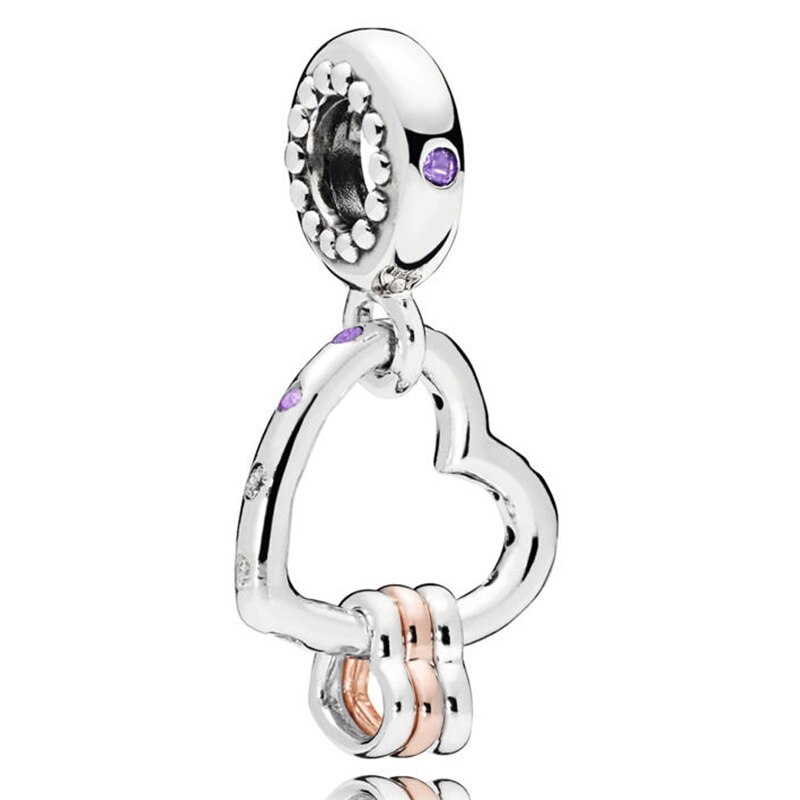 Pandora York podkreśla potrójny Monogram pióro duchowość wisiorek koraliki 925 srebro Charms Fit bransoletka DIY biżuteria: B925