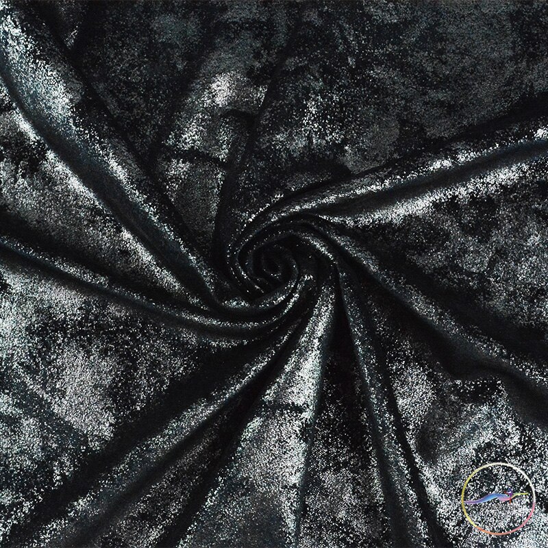 Black Glitter Fabric Stretch Knit Black Shiny Fabric Stage Wedding Dress