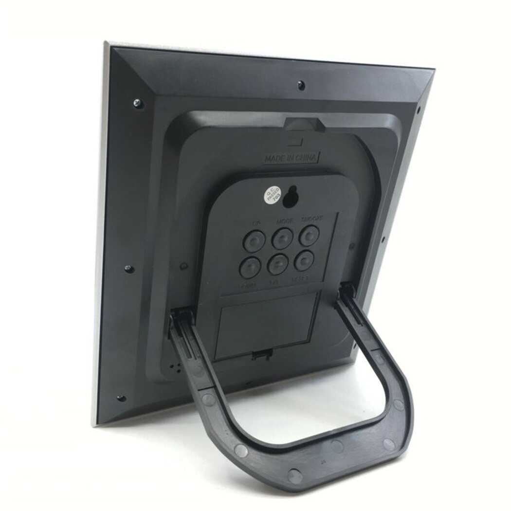 LCD Digital Silver Table Clock / Wall Clock With Calendar Temperature Alarm Large Screen LCD Wall Clock Simple Electronic Alarm