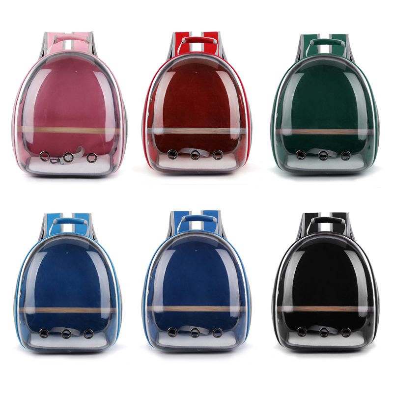 Pet Papagei Träger Vogel Reisetasche Raum Kapsel Transparent Rucksack Atmungs 360 grad Sightseeing