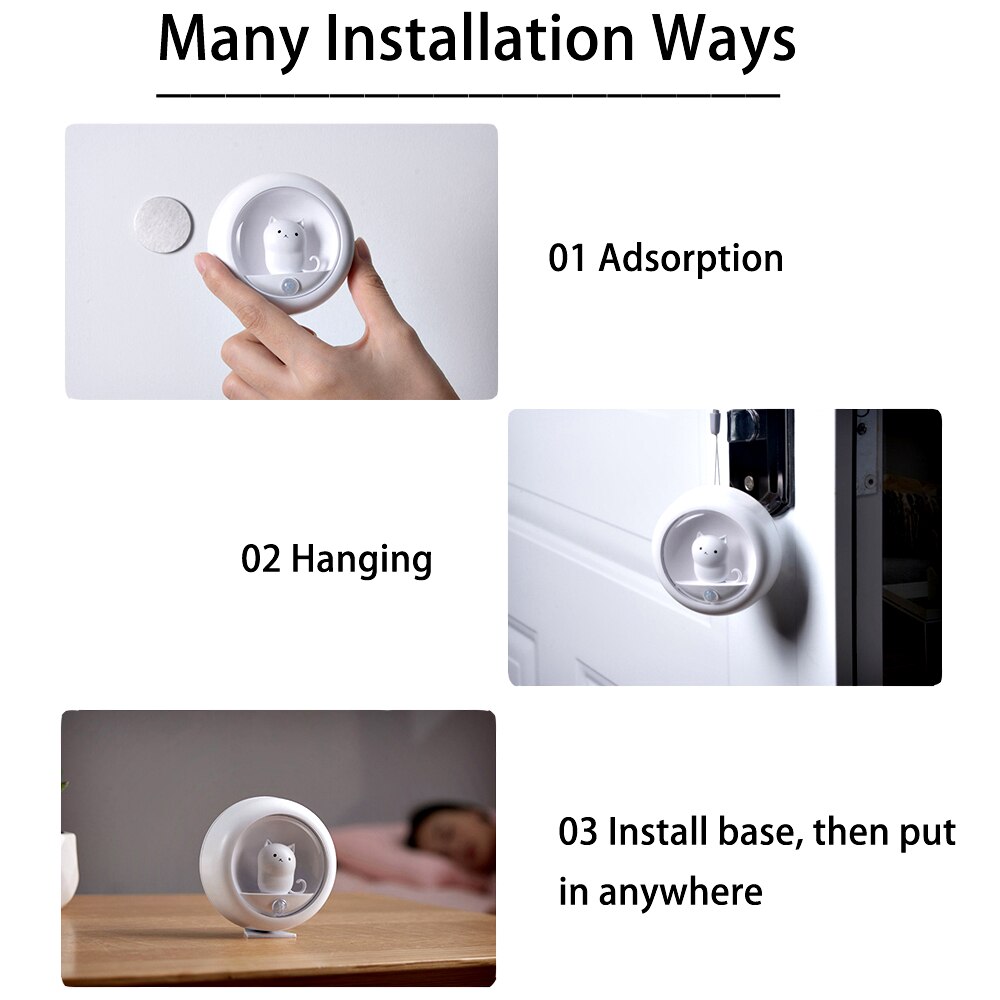 Nacht Licht Bewegung Sensor LED Lampe für freundlicher Hause Treppen Schrank Schlafzimmer Dekoration Nachtlicht Wc Beleuchtung USB Aufladbare