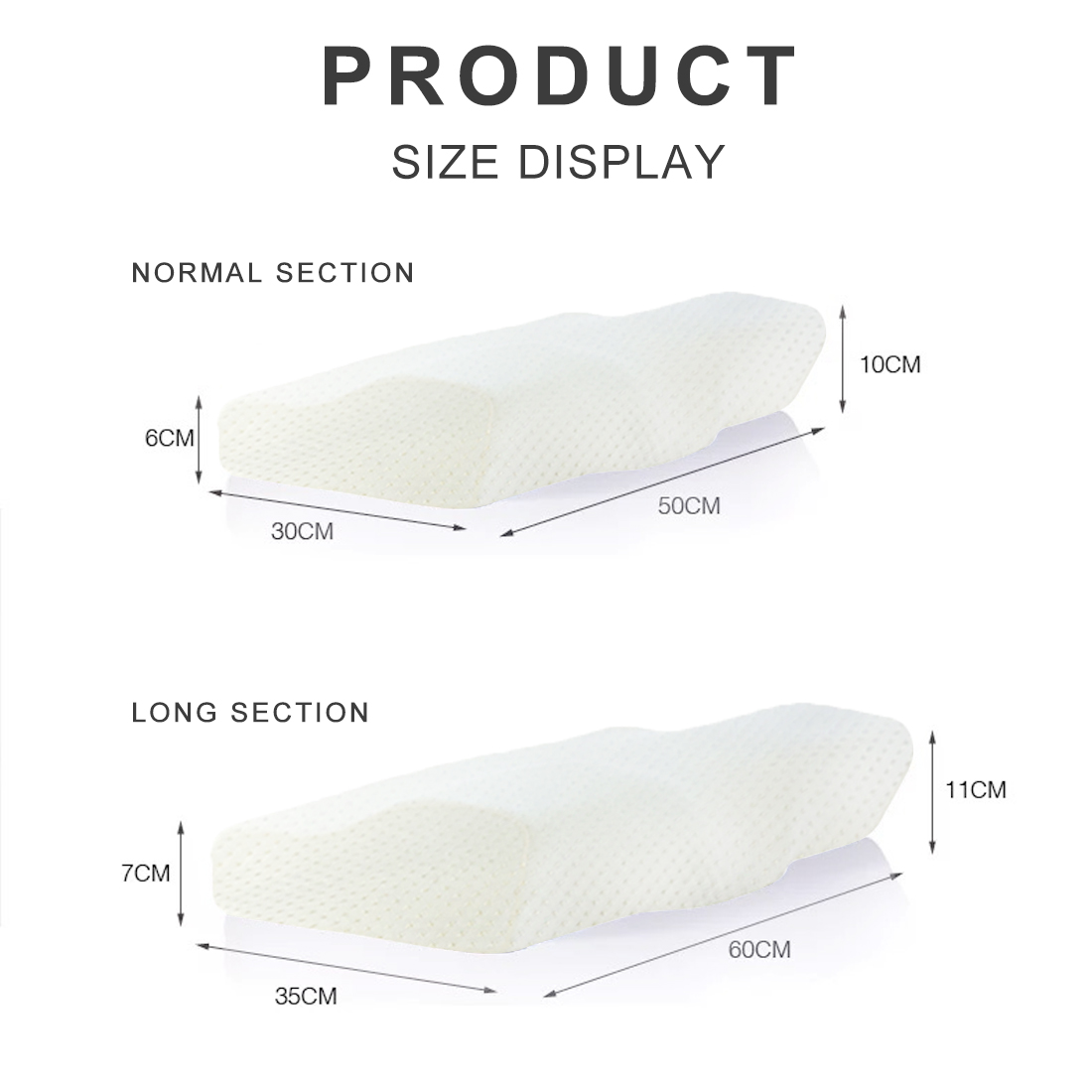 Orthopedic Neck Pillow Memory Foam Pillow For Sleep Cervical Pillows Contoured Health Orthopedic for Neck Pain 50x30cm/ 60x35cm