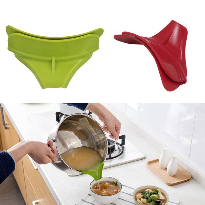 Embudo de silicona para cocina, accesorios para conectar lidl Accesory, antiderrame, antideslizante, para sopa, Caño para macetas, cuencos, tarros, herramientas de cocina