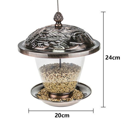 Wild hanging transparent bird feeder automatic cutting villa balcony outdoor garden bird guide bird supplies ZP12181939: Default Title