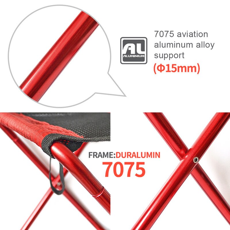 Outdoor Klapstoelen Licht Vissen Lokken Camping Barbecue Opgesteld Schets Ademend Mesh Vouwen Kruk Met Zak