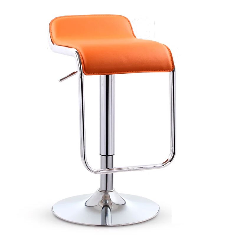 Modern Bar Chair Lifting Rotate Bar Home Front Desk Coffee Shop Simple Leisure High Chair: Orange