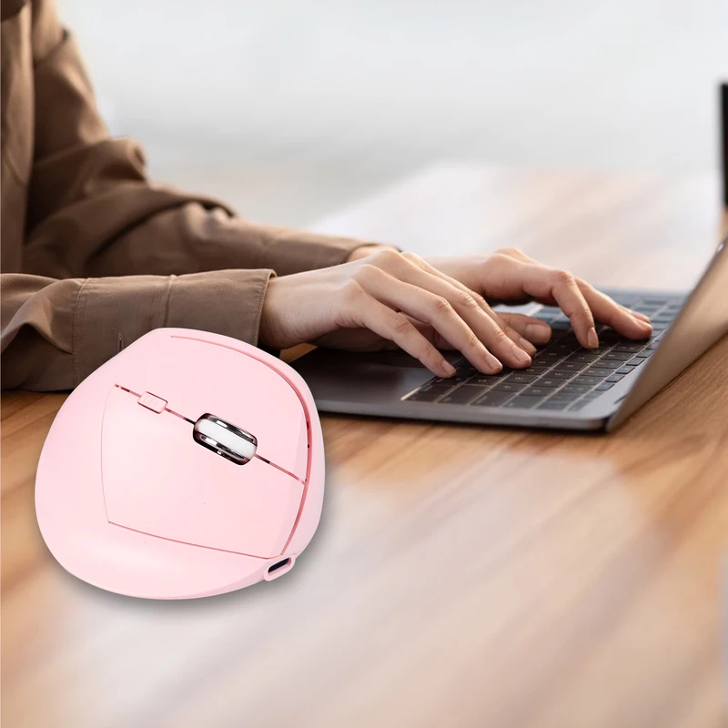Wireless Vertical Mouse 2.4G Bluetooth Dual-mode Rechargeable Ergonomics Low Noise Button Office Use Mause With Side Buttons
