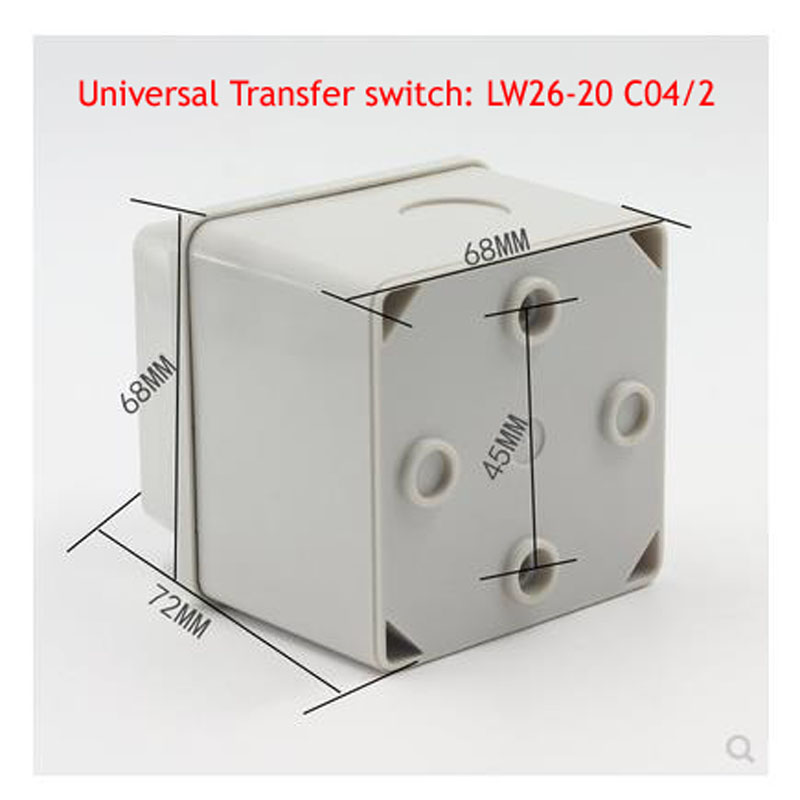Power Cut-off Switch Waterproof Box LW26-20 C04 2 380V Sealed Load Power-off On-off Universal Conversion