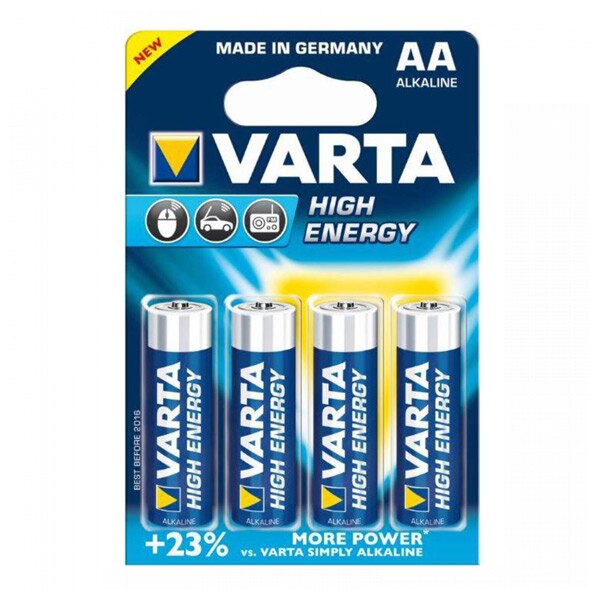 Alkaline Batterij Varta LR6 Aa 1,5 V 2930 Mah Hoge Energie (4 Stuks) Blauw