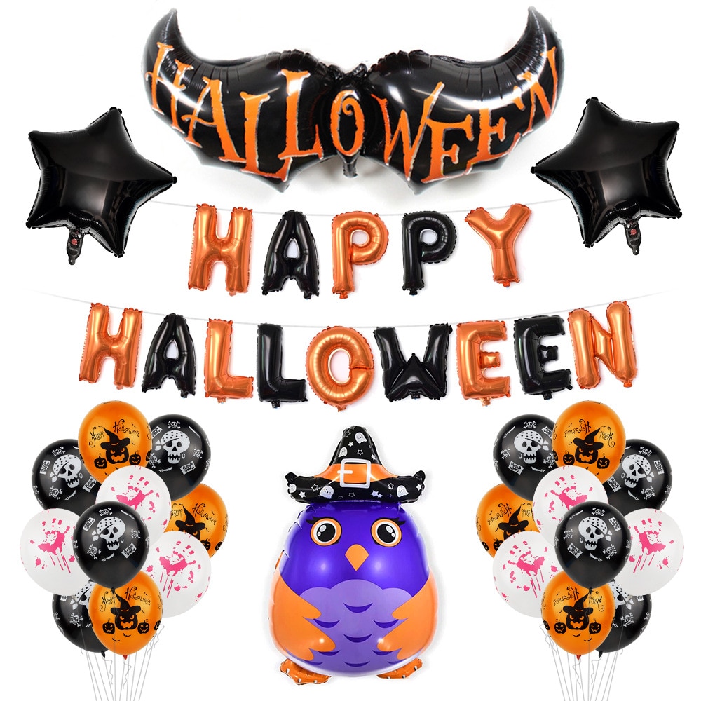 Pompoen Happy Halloween Ballonnen Folie Ballonnen Cijfers Dieren Ballons Accessoires Decor Halloween Event Feestartikelen: A