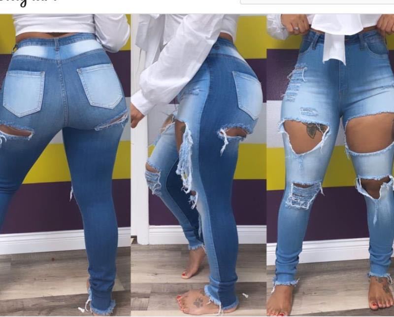 Pantalones vaqueros rasgados para mujer, pitillos ajustados, ropa de calle, atuendo, otoño