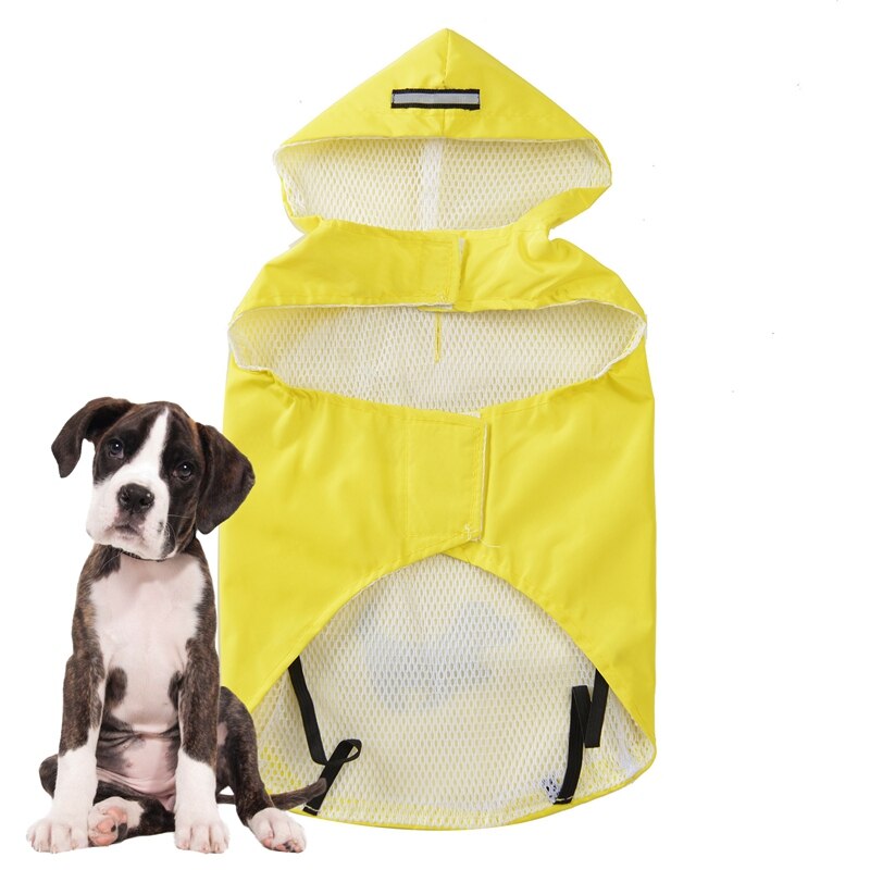 Pe hunder regnfrakk reflekterende kjæledyr liten hund regnfrakk til valp regntøy hund forsyninger kjæledyr regn vanntett jumpsuit