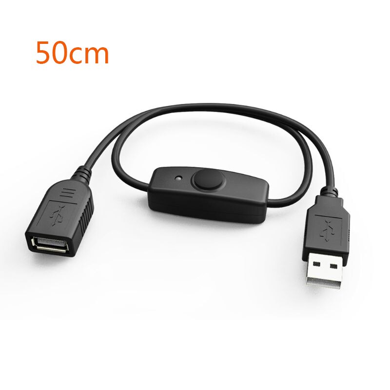 Data Sync Super Speed Usb 2.0 Extender Cord Met Aan Uit Schakelaar Led Indicator Voor Raspberry Pi Pc Usb Extension kabel: 50cm