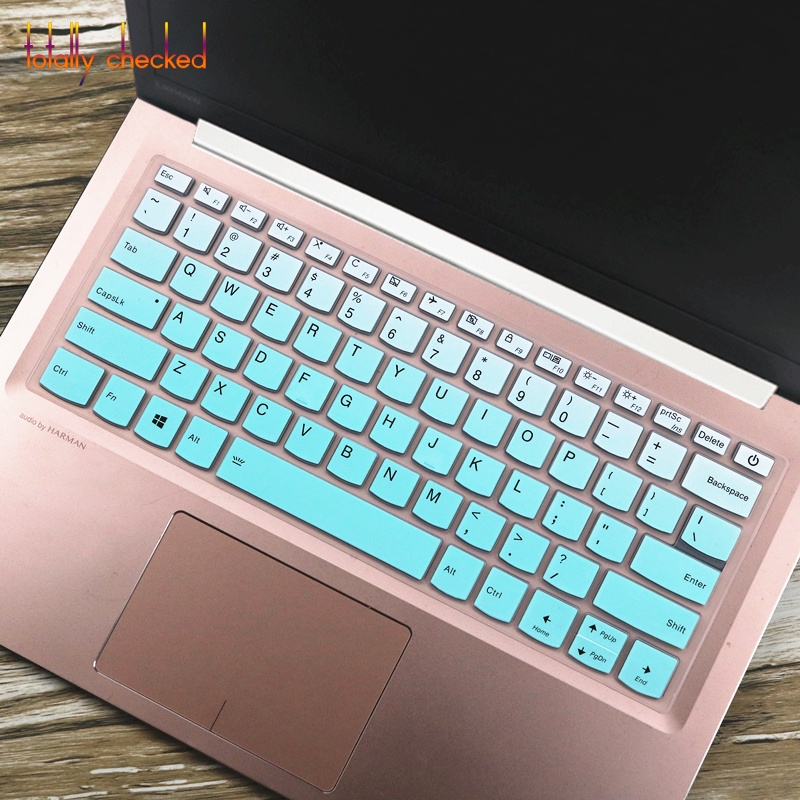 Til lenovo ideapad  c340 14 tommer  c340-14 api  c340-14 iwl  c340 c 340 14 api 14 iwl tastaturbeskytter cover skin: Fadewhiteblue
