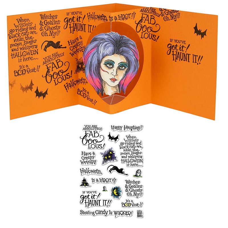 Halloween Sentiment Brief Clear Stempels voor DIY Scrapbooking Ambachten Kaarten Maken Decor Transparante Stempels Siliconen Afdichting