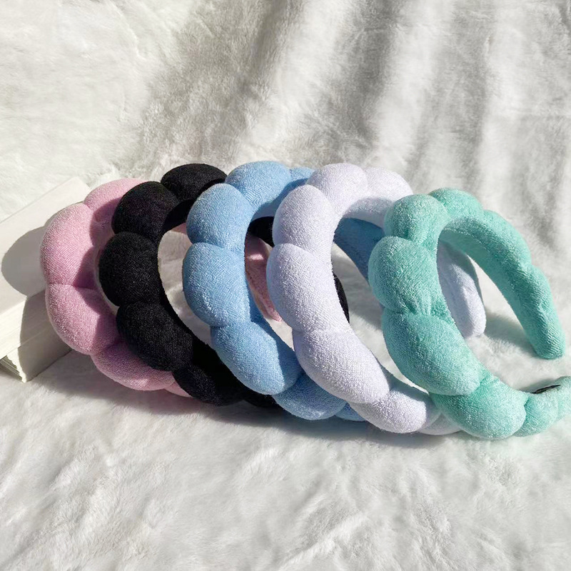 Diadema de esponja antideslizante para mujer, diadema desmaquillar mujer diadema para limpieza facial bandas para el cabello de Spa de Yoga cinta pelo desmaquillar felpas cabello mujer cintillo skincare cinta pelo niña