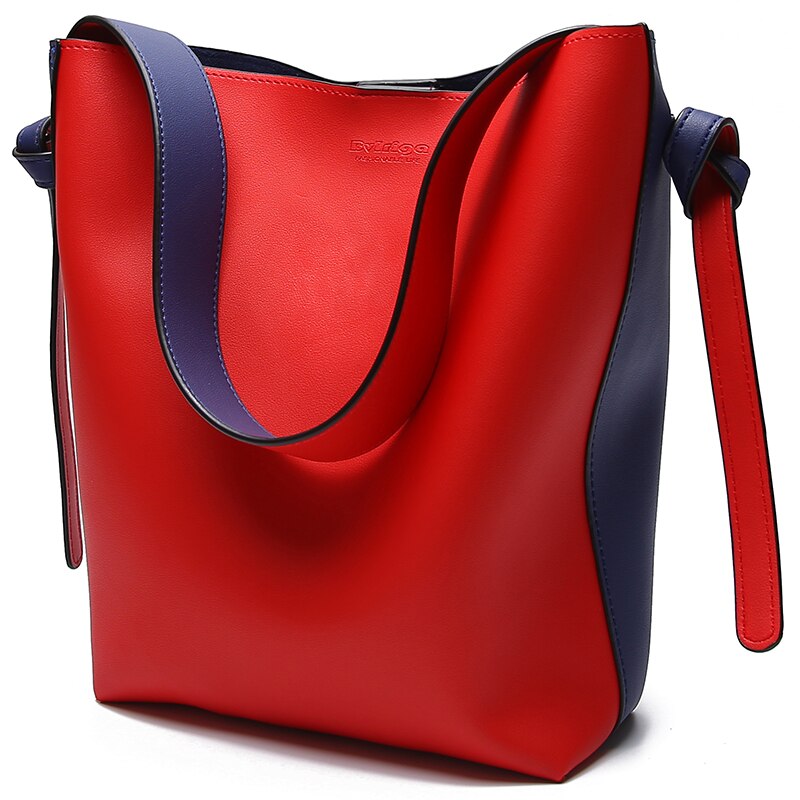 LY.SHARK Luxury Handbags Women Bags Women Messenger Bags Women Leather Handbags crossbody bag for women Bucket Bag: red-B