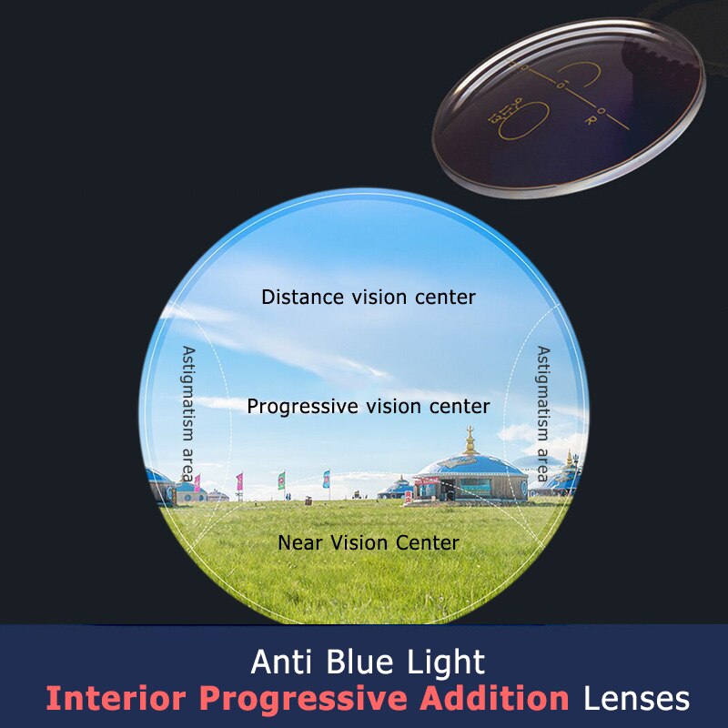 Anti Blue Light Fog Glare Prescription Lenses Photochromic Myopia Eyeglass Lens Progressive multifocal Optical Spectacle Glasses