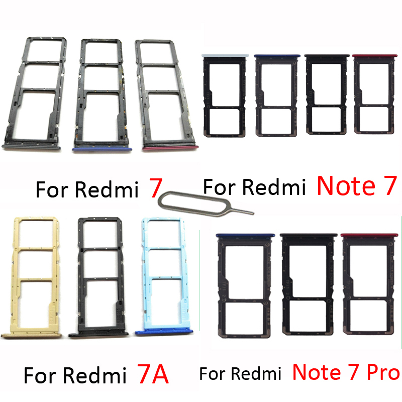 Support de carte SD pour Xiaomi Redmi 7 7A Note 7 Pro, fente epiChip, téléphone d'origine,