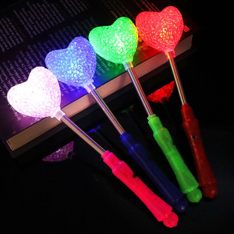 Luminous Flashing Light Sticks for Wedding Party Halloween Decoration Children: love