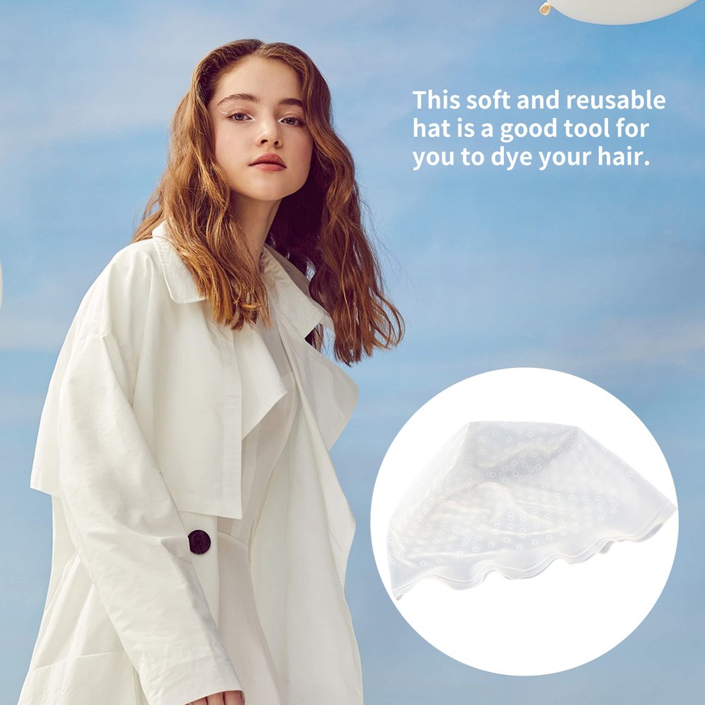 Silicone réutilisable coloration des cheveux mettant en évidence le capuchon de teinture
