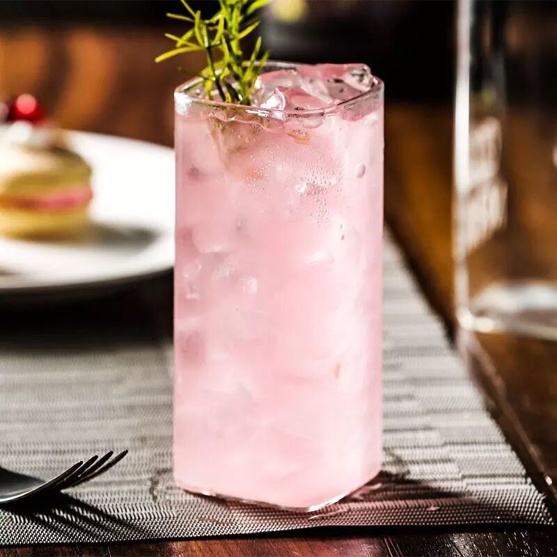 Highball Glasses Lead-Free Crystal Clear Glass Drinking Cups for Water Wine Beer Cocktails and Square Mini Dessert Cups