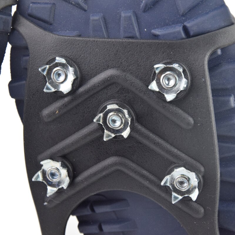 Climbing Ice Crampon 8 Studs Silica Gel Shoe Spikes Camping Walking Anti-skid Shoe Spikes Outdoor Equipment Snow Crampons
