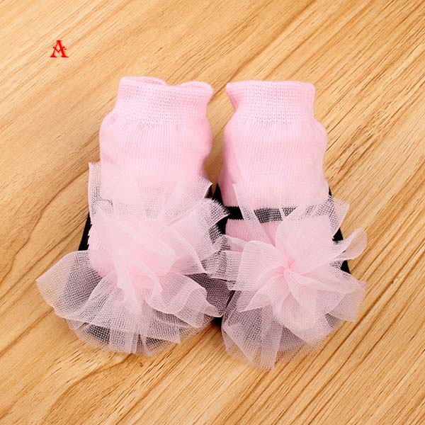 1PC Infant Neugeborenen Kleinkind Baby Mädchen socke Kinder Prinzessin Bowknot Spitze Floral Kurze Socken Baumwolle Rüschen Rüschen Trim Ankle socken/: A