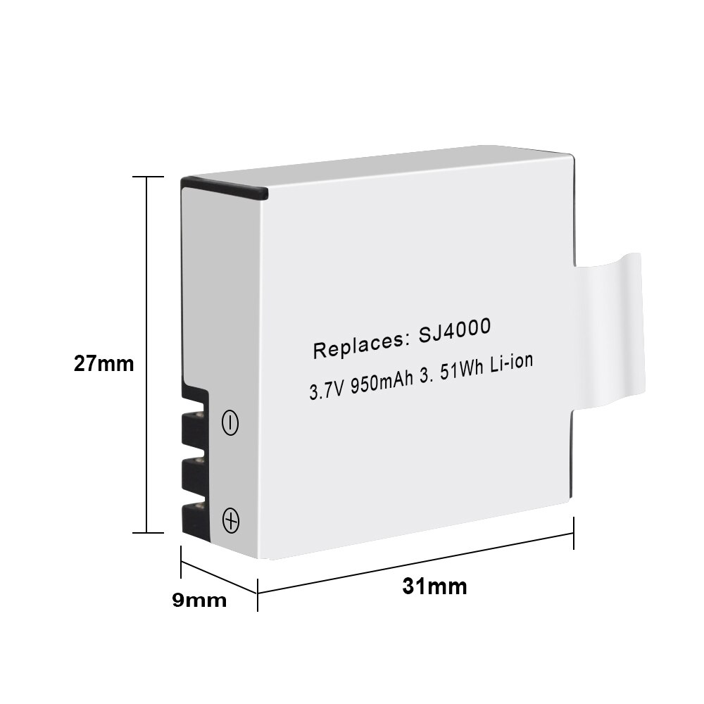 Sj4000 akkus (950 mah) ,  sj4000 pg1050 pg900 +  usb-doppelladegeräte für sjcam  sj5000 sj6000 sj8000 m10, eken 4k h8 h8r h9, gitt -lb101