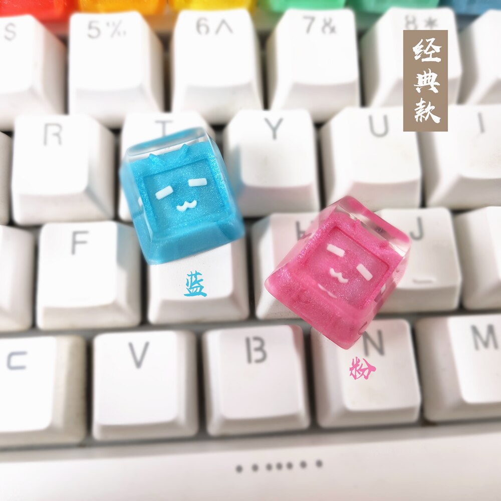 1pc handmade resin keycap for MX switches mechanical keyboard personality backlit keycaps for bilibili