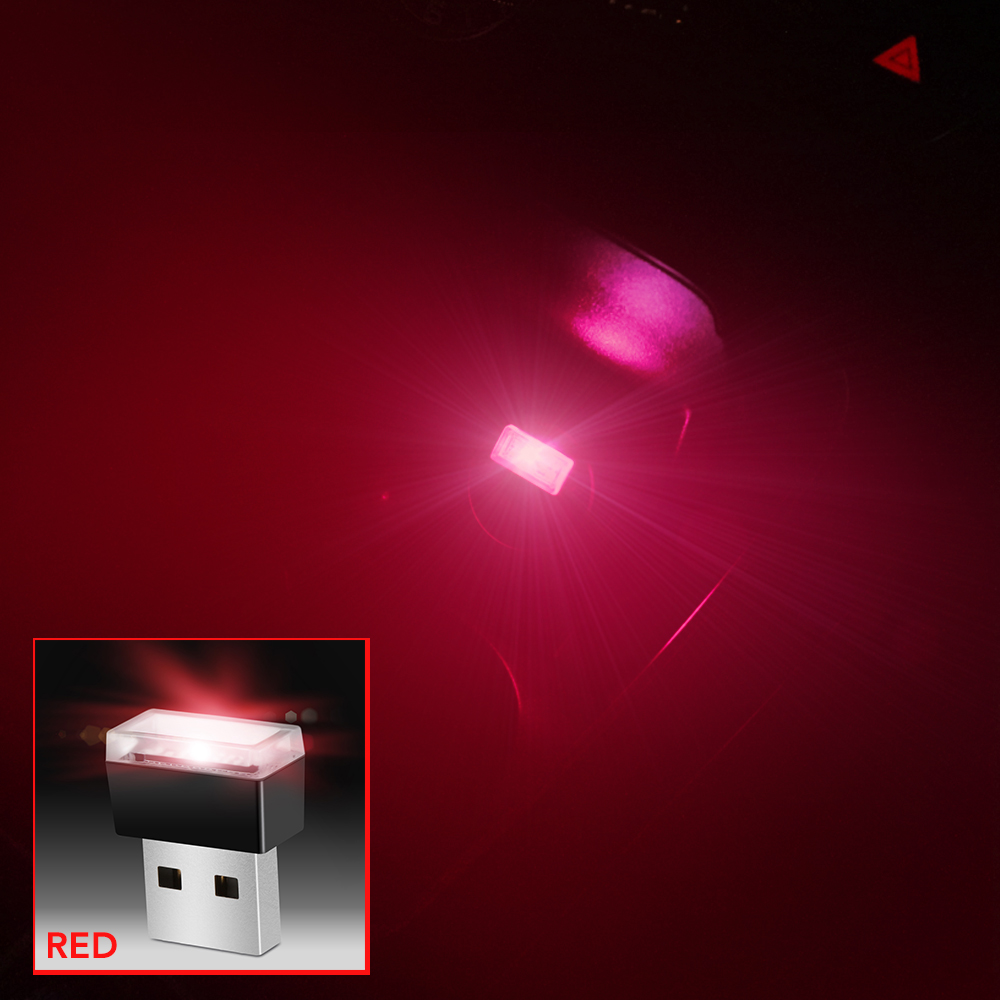 LED luz interior de Ambiente de coche accesorios etiqueta para Hyundai IX35 Solaris acento I30 Tucson Elantra Santa Fe Getz I20 Sonat: Rojo