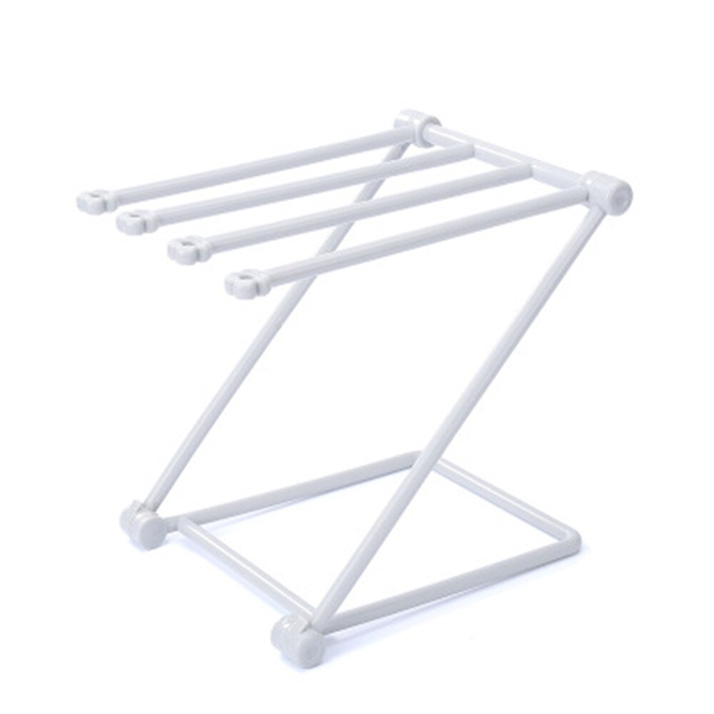 Foldable Rag Storage Rack Drying Rack Kitchen Countertop Dishwashing Cloth Rack Rag Rack Cup Drain Rack Storage Stand: Gray