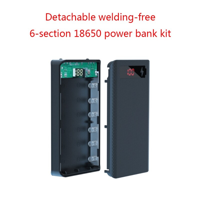 Multifunktionales powerbank-gehäuse, ladebox , 6- slot-akkubehälter, diy-gehäuse