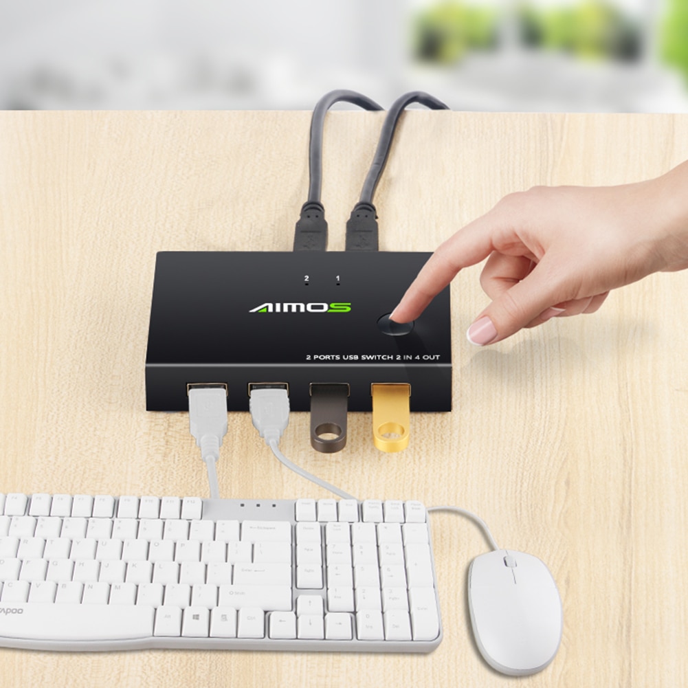 2 in 4 uit usb 2.0 randapparatuur delen schakelaar duurzaam praktisch multifunctioneel klassiek 2 stuks delen 4 usb-apparaten