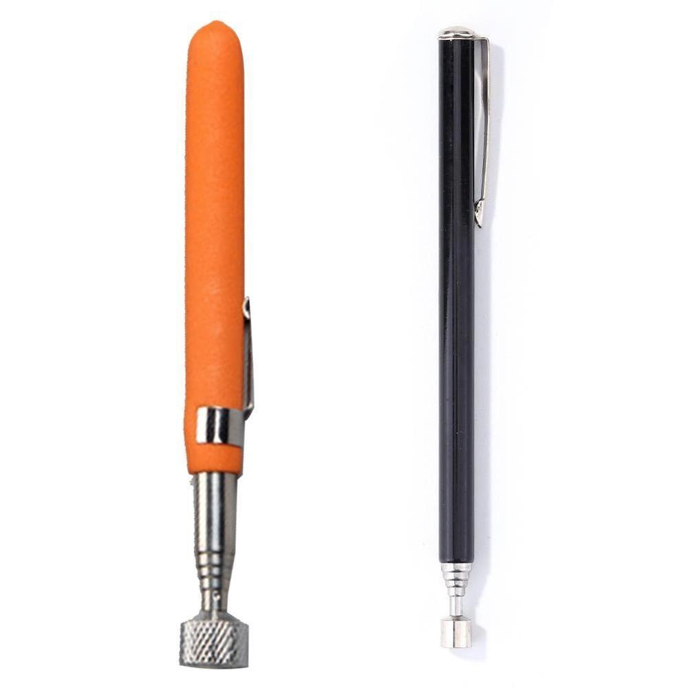Herramienta de recogida magnética ajustable tornillos extensibles varilla de acero inoxidable varilla de recolección cromada telescópica portátil O6R2