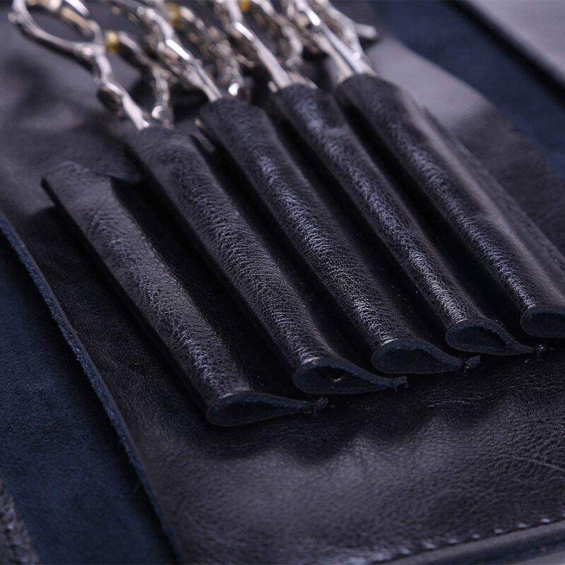 Leren cliptas kappersschaar leren etui houder tas haarschaar tas