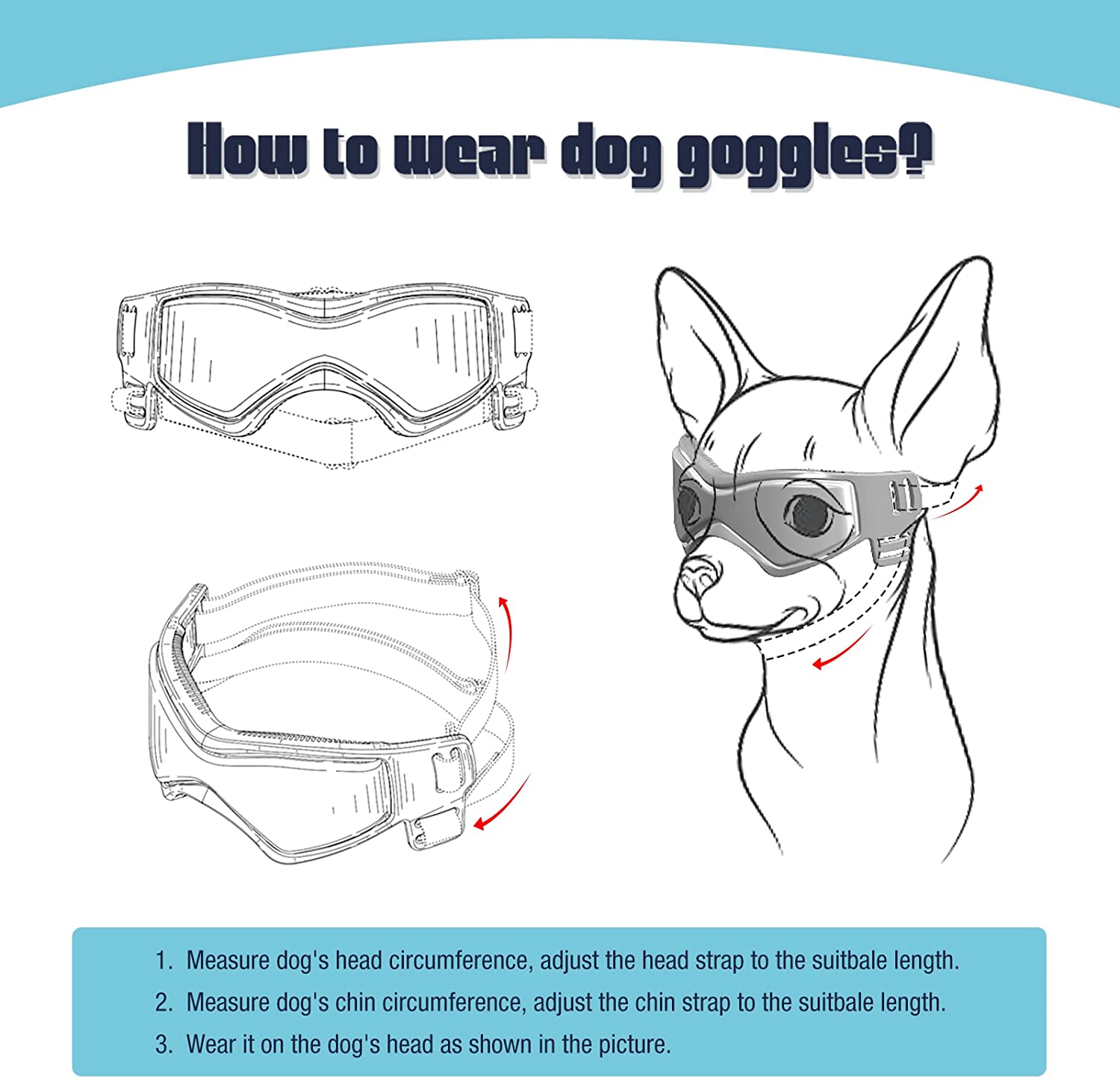 Haustierzubehör für Hunde, draussen, UV-Schutz, Sonnenbrille, Katzen- und Hundebrille für kleine, mittelgroße Welpenbrille, verstellbare Träger