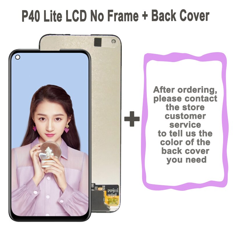 Original getestetes 6.4 & #39 ;& #39 ; display für huawei  p40 lite lcd-touchscreen-digitizer-einheit als ersatz für nova 6 se lcd-display: Lcd ohne rahmen