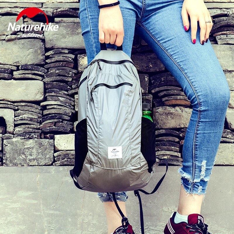 NatureHike 18L Foldable Lightweight 30D Nylon Silicon Waterproof Backpack Outdoor Backpacking Cycling Camping Hiking Bags