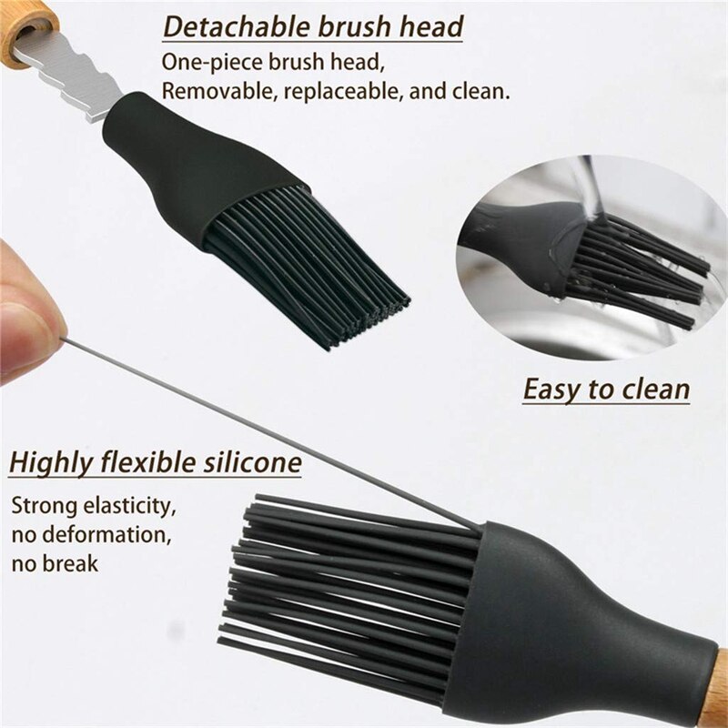 Silicona Cepillos De Repostería Silicona BBQ Oil Grilling Brush