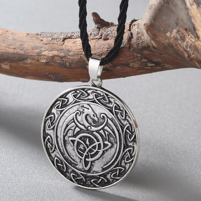 CHENGXUN Viking Wolf Knot Antique Religious Pendant Necklace Men Male Punk Cool Boys Collier