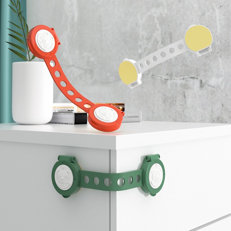1 pz protezione di sicurezza per bambini blocco dell'armadio per bambini protezione di blocco in plastica dei bambini chiusura dai cassetti delle porte