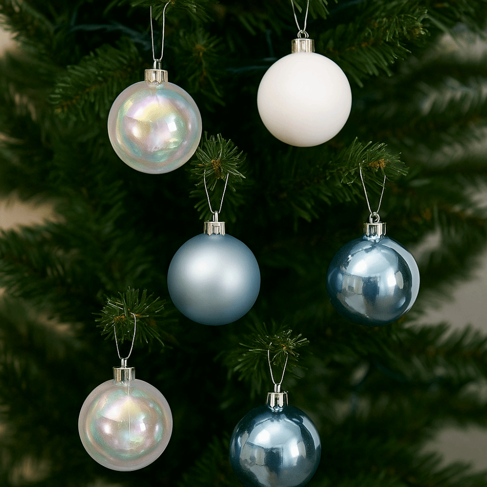 24 stuks 6 cm kerstballen gegalvaniseerde waterdichte kerstbollen hanger onbreekbaar plastic