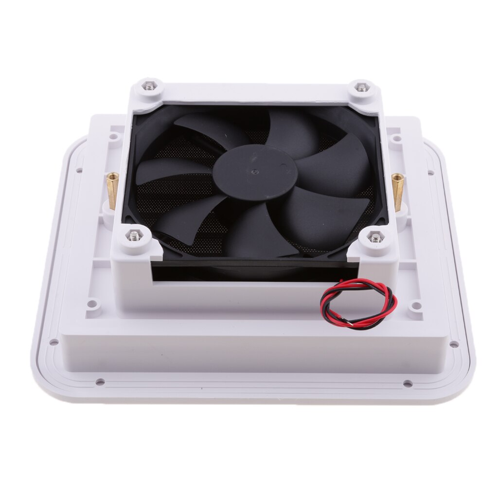 12V WHITE FRIDGE VENT With FAN RV Trailer Caravan Side Air Ventilation