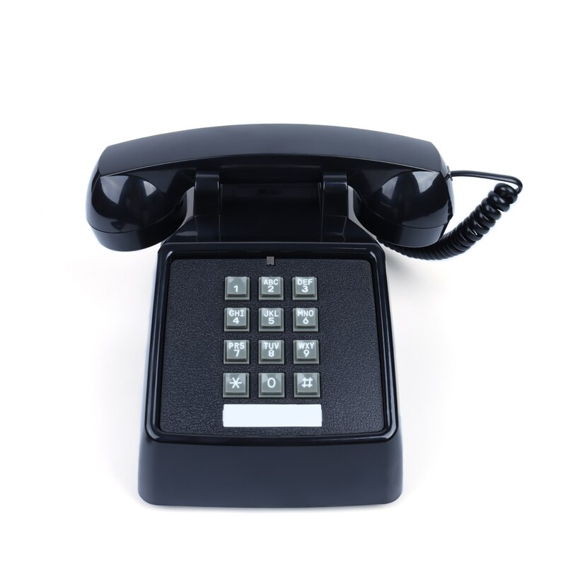 Snoer Retro Huistelefoons Klassieke Analoge Zwarte Telefoon Vintage Ouderwetse Antieke Vaste Telefoons Voor Home Office Hotel: Black Landline phone