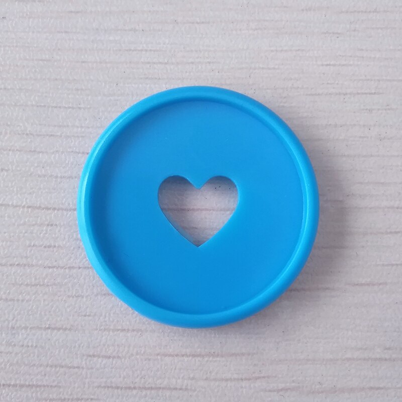 100pcs Hart Notebook Paddestoel Gat Knop Notepad Plastic Losse blad Coil 360 Graden Opvouwbare Disc Gesp Kantoorbenodigdheden