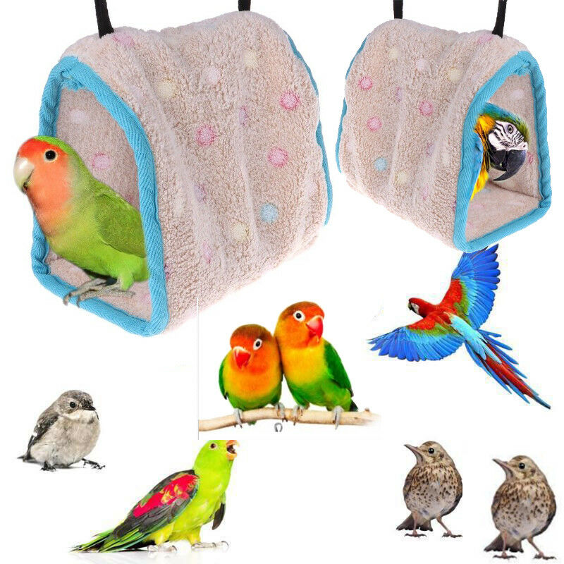 Tienda de campaña de felpa para invierno, jaula colgante para cama, hamaca para loro, Perico